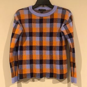 Ann Taylor Orange & Blue Crew Neck sweater